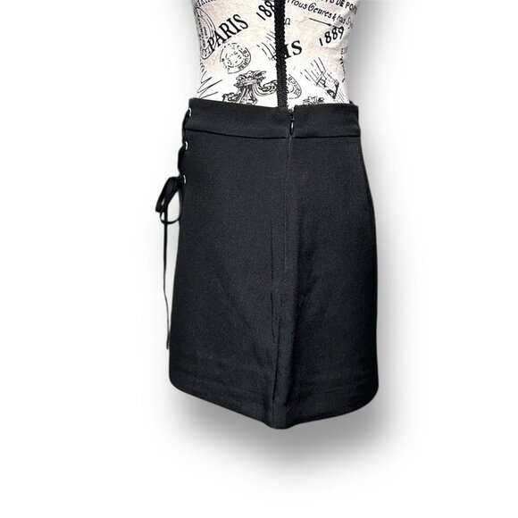 Anthropologie English Factory M Black Lace Up Skort Mini Preppy Whimsigoth Chic - Picture 6 of 8